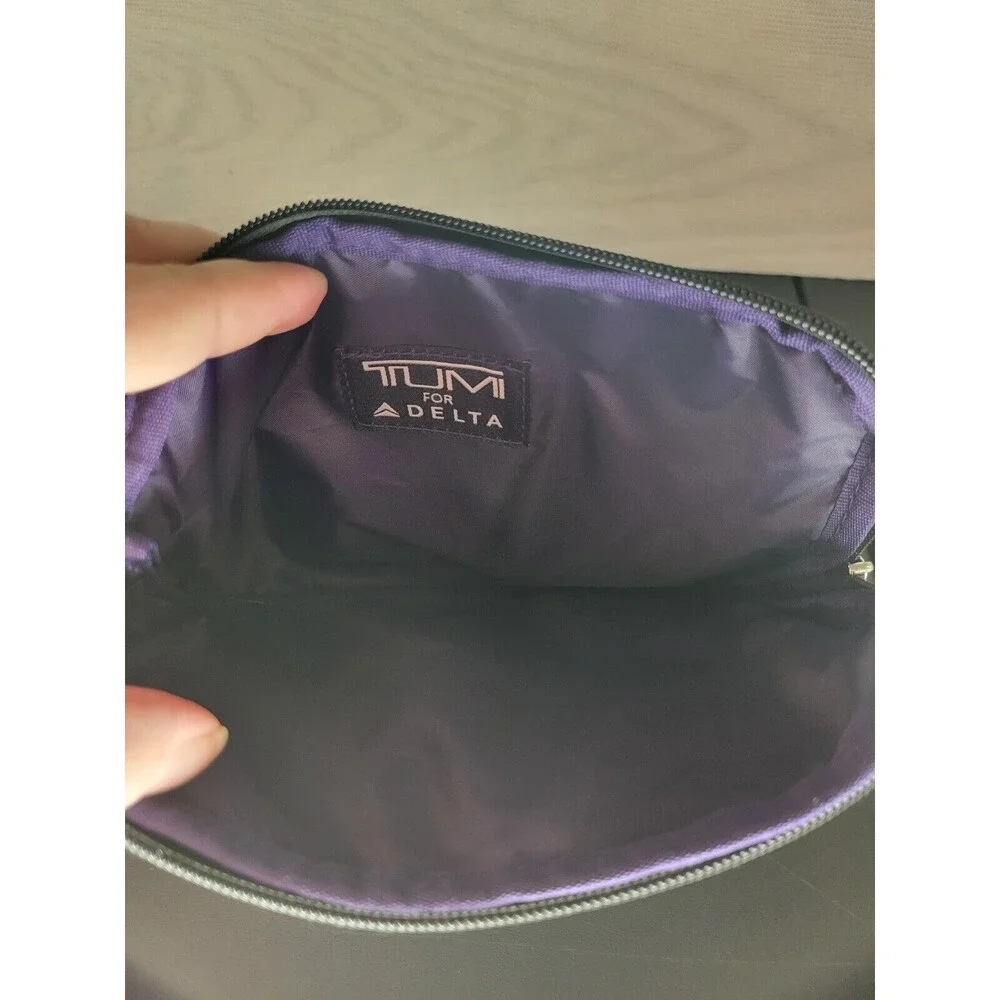 Tumi For Delta Airlines Travel Zip Up Pouch Cosmetic Toiletries Bag Accessory